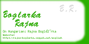 boglarka rajna business card